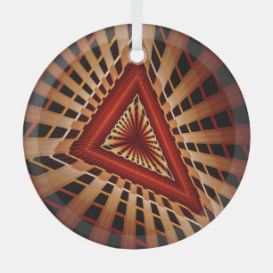 3D-Fantasie-Netzwerk Moderne fraktale Grafikdesign Ornament Aus Glas