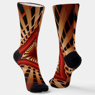 3D-Fantasie-Netzwerk Moderne fraktale Grafikdesign Socken