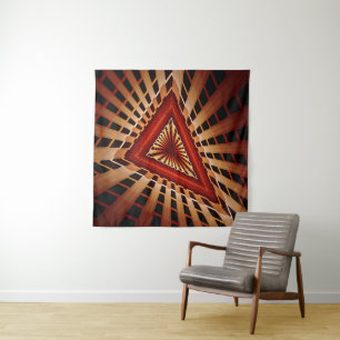 3D-Fantasie-Netzwerk Moderne fraktale Grafikgestal Wandteppich