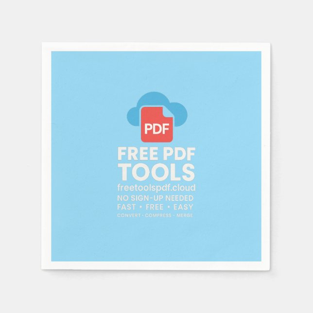 🔥 3D Fantasy-Logo – FreetoolsPDF.Cloud Serviette (Vorderseite)