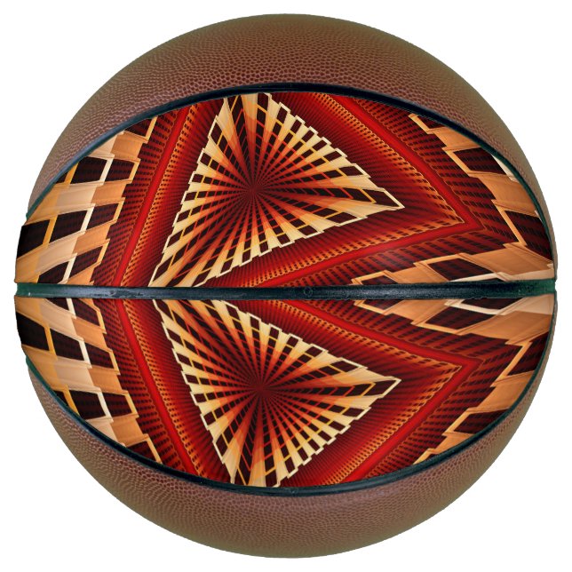 3D Fantasy Network Modern Fraktal Graphic Design Basketball (Vorderseite)