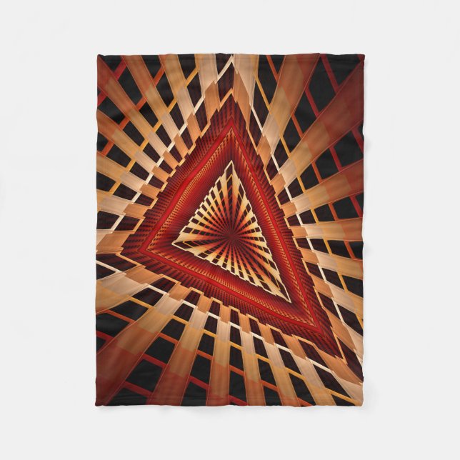 3D Fantasy Network Modern Fraktal Graphic Design Fleecedecke (Vorderseite)