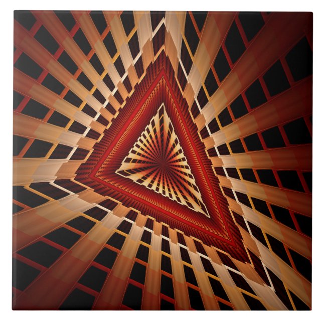 3D Fantasy Network Modern Fraktal Graphic Design Fliese (Vorderseite)