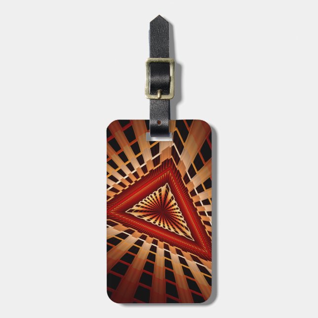 3D Fantasy Network Modern Fraktal Graphic Design Gepäckanhänger (Vorderseite vertikal)