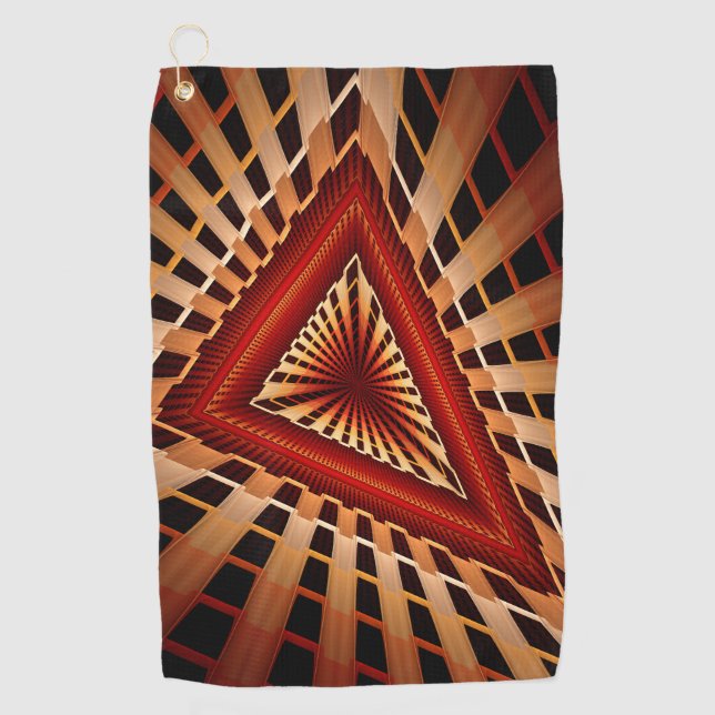 3D Fantasy Network Modern Fraktal Graphic Design Golfhandtuch (Vorderseite)