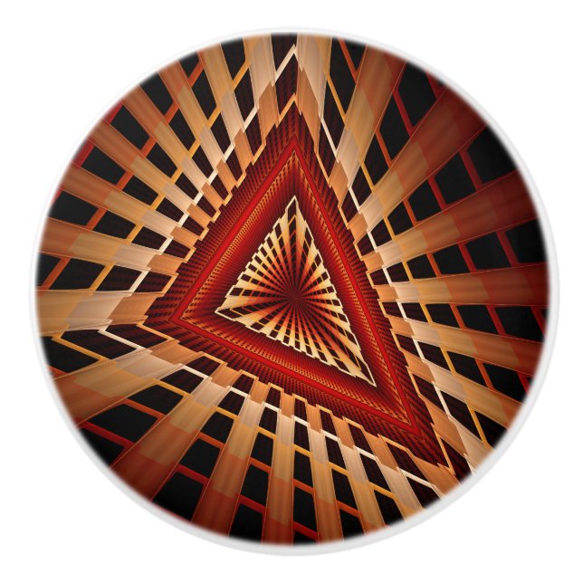 3D Fantasy Network Modern Fraktal Graphic Design Keramikknauf (Vorderseite)