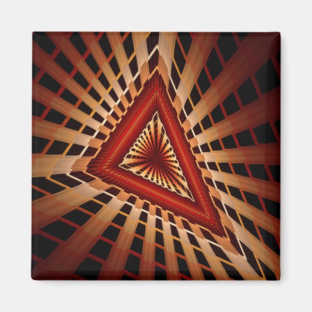 3D Fantasy Network Modern Fraktal Graphic Design Magnet (Vorne)