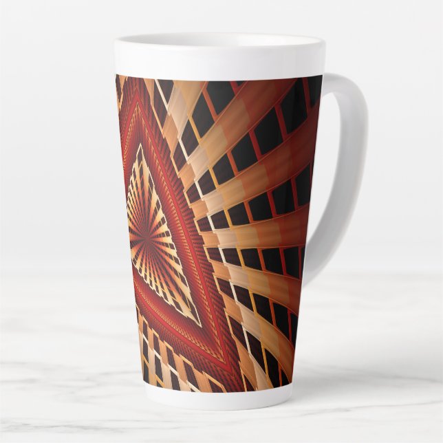 3D Fantasy Network Modern Fraktal Graphic Design Milchtasse (Rechte Ecke)