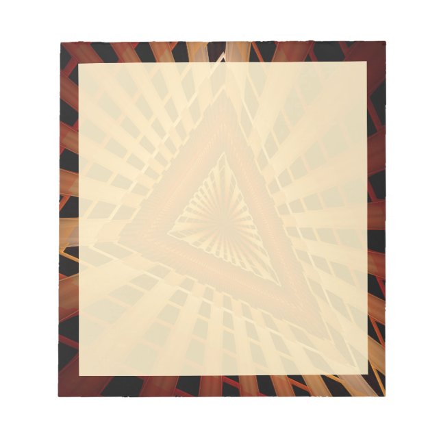 3D Fantasy Network Modern Fraktal Graphic Design Notizblock (Vorderseite)