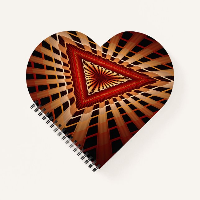 3D Fantasy Network Modern Fraktal Graphic Design Notizbuch (Vorderseite)