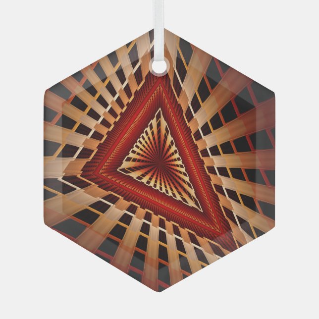 3D Fantasy Network Modern Fraktal Graphic Design Ornament Aus Glas (Vorderseite)