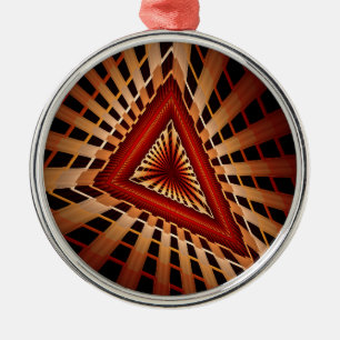 3D Fantasy Network Modern Fraktal Graphic Design Ornament Aus Metall