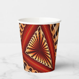 3D Fantasy Network Modern Fraktal Graphic Design Pappbecher