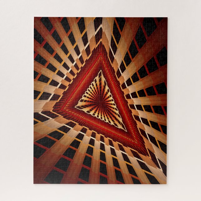 3D Fantasy Network Modern Fraktal Graphic Design Puzzle (Vertikal)