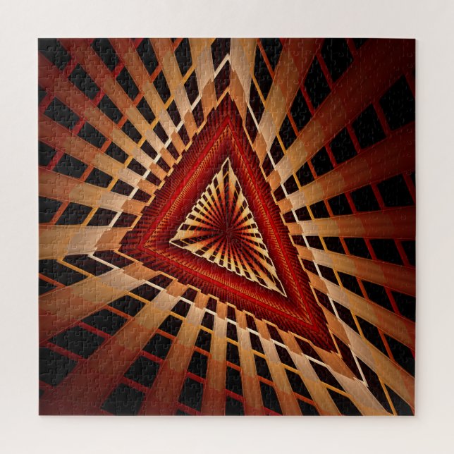 3D Fantasy Network Modern Fraktal Graphic Design Puzzle (Vertikal)