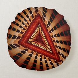 3D Fantasy Network Modern Fraktal Graphic Design Rundes Kissen