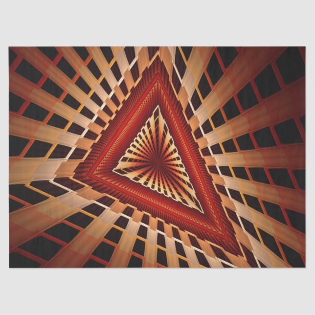 3D Fantasy Network Modern Fraktal Graphic Design Seidenpapier (Vorderseite)