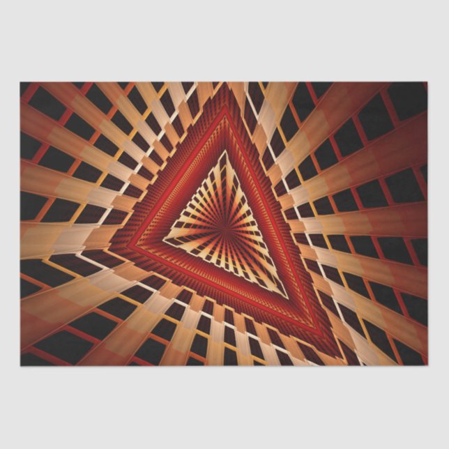 3D Fantasy Network Modern Fraktal Graphic Design Seidenpapier (Vorderseite)