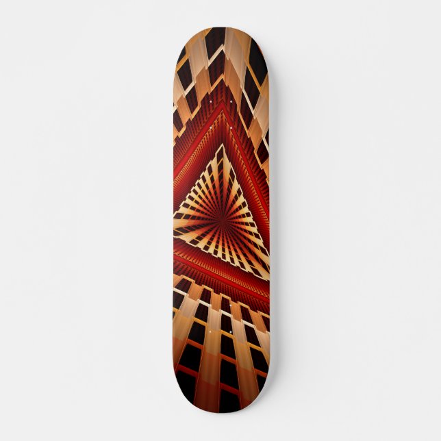 3D Fantasy Network Modern Fraktal Graphic Design Skateboard (Vorne)