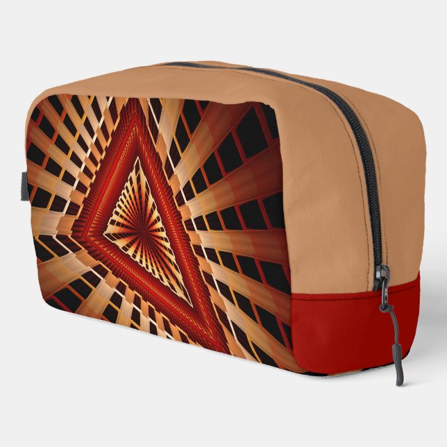 3D Fantasy Network Modern Fraktal Graphic Design Waschbeutel (Rechte Ecke)