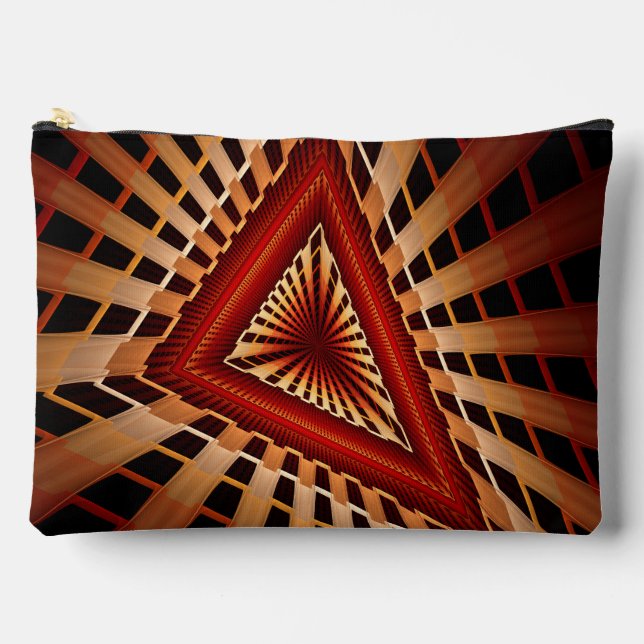 3D Fantasy Network Modern Fraktal Graphic Design Zubehörtasche (Vorderseite)