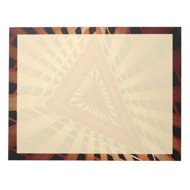 3D Fantasy-Netzwerk Moderne Fractal-Grafikdesign Notizblock (Vorderseite)