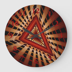 3D Fantasy Netzwerk Moderne Fraktal Grafikdesign Große Wanduhr