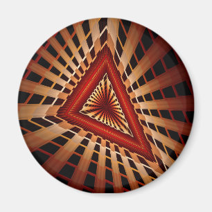3D Fantasy Netzwerk Moderne Fraktal Grafikdesign Magnet