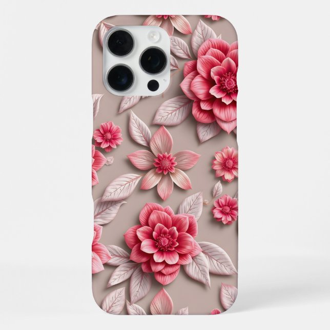 3D farbenfrohe Blume iPhone Hülle (Rückseite)