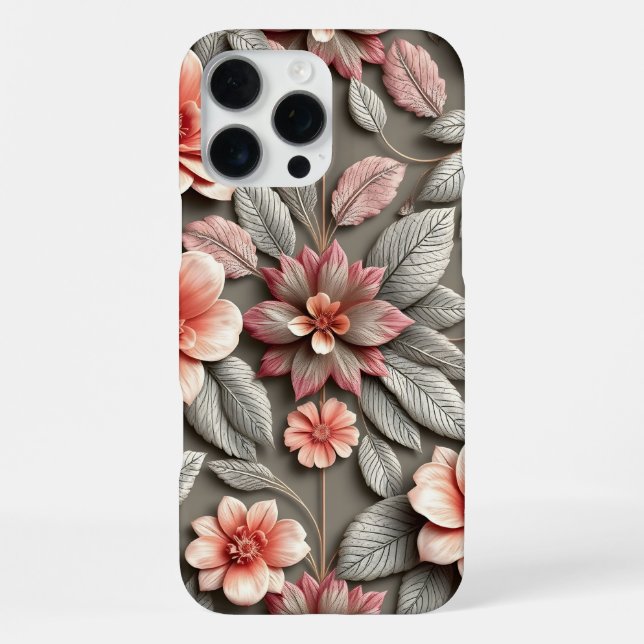 3D Farbige Blume iPhone Hülle (Rückseite)