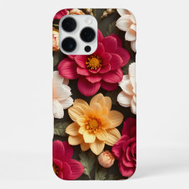 3D Farbige Blume iPhone 16 Pro Max Hülle