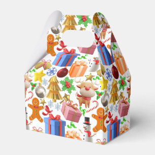 3D-Farbige Weihnachtsschmuck-Muster.01 Geschenkschachtel