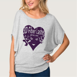 3D-Faserleine geben mir Flügel (lila Overlay) T-Shirt