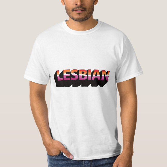 3D-Flag LESBIAN T-Shirt (Vorderseite)