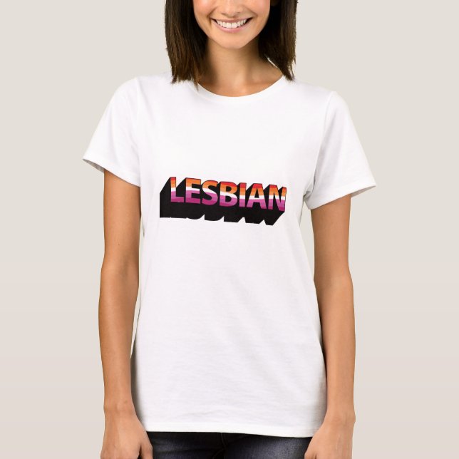 3D-Flag LESBIAN T-Shirt (Vorderseite)
