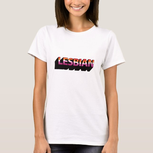 3D-Flag LESBIAN T-Shirt (Vorderseite)