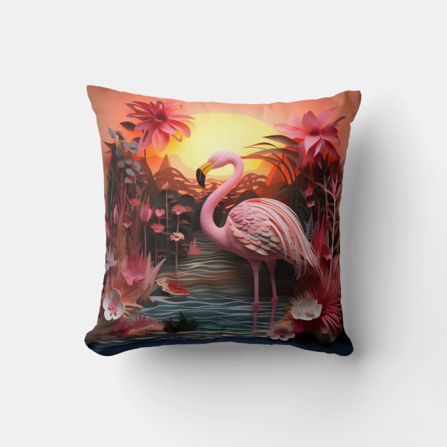 3D flamingo cushion Kissen (Vorderseite)