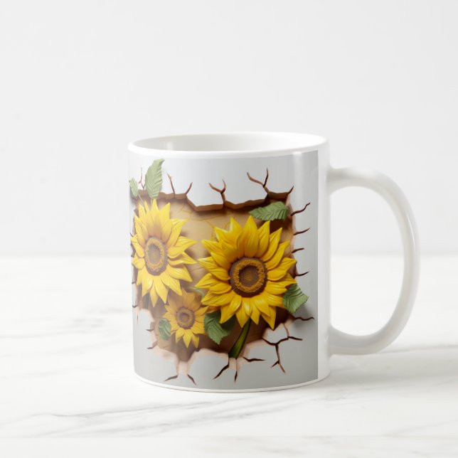 3D Floral Mug Kaffeetasse (Rechts)