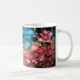 3D Floral Mug Kaffeetasse