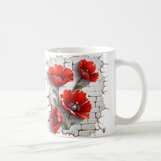 3D Floral Mug Kaffeetasse (Rechts)