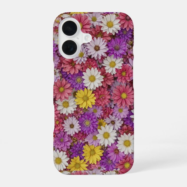 3D Floral Wall Phone Case iPhone 16 Hülle (Rückseite)