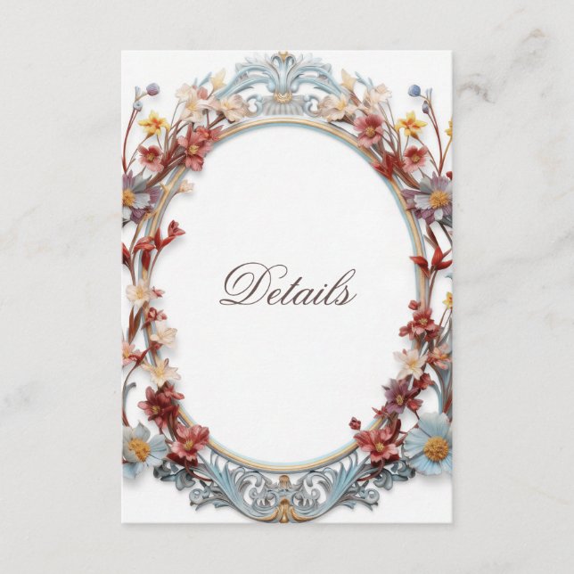 3D Floral Wreath Details Begleitkarte (Vorderseite)