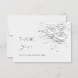3D Flowers Paper Cut Roses Thank You Card Dankeskarte