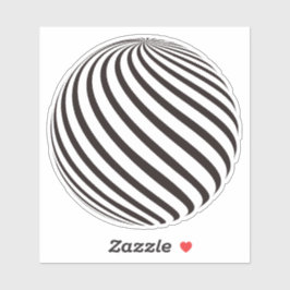 3D-Form der Schwarzen Kugel Aufkleber