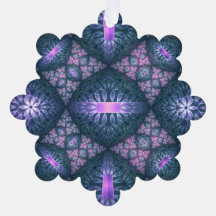 3D Fraktal Art Abstraktes Muster Blau Lila Pink