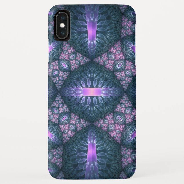 3D Fraktal Art Muster Türkisch Lila rosa Case-Mate iPhone Hülle (Rückseite)