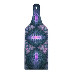 3D Fraktal Art Muster Türkisch Lila rosa Schneidebrett