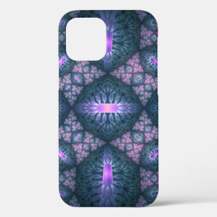 3D-Fraktal-Kunstmuster Türkis Lila Rosa Case-Mate iPhone Hülle