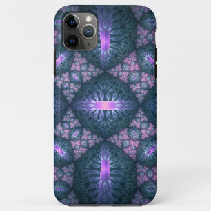3D-Fraktal-Kunstmuster Türkis Lila Rosa Case-Mate iPhone Hülle
