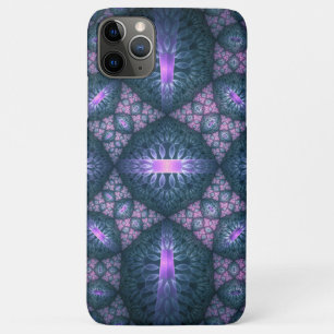 3D-Fraktal-Kunstmuster Türkis Lila Rosa Case-Mate iPhone Hülle